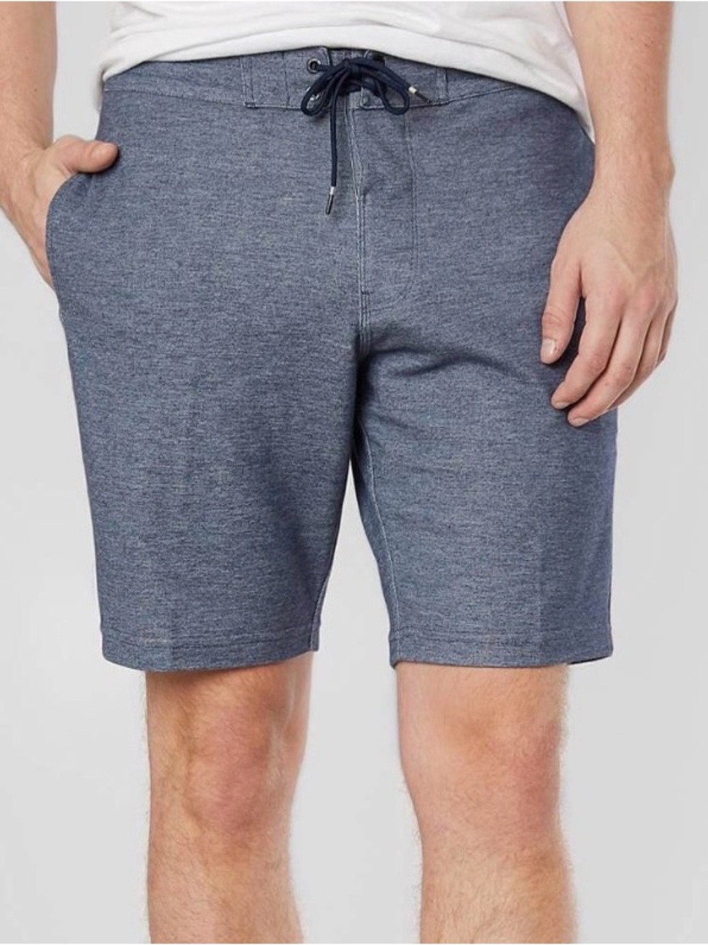 VISSLA HEATHERED BLUE SOFA SURFER CABIN FEVER WALK SHORTS MENS SZ 33-34